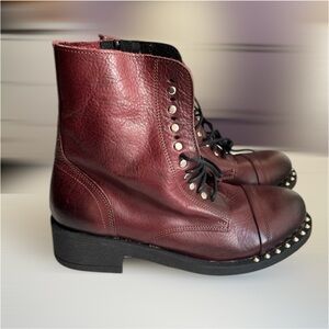 METISSE Studded Leather Combat Boots